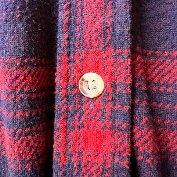 Faherty Shirt Womens Size Small Navy & Red Legend in Arlington Plaid Button Down - Picture 7 of 16